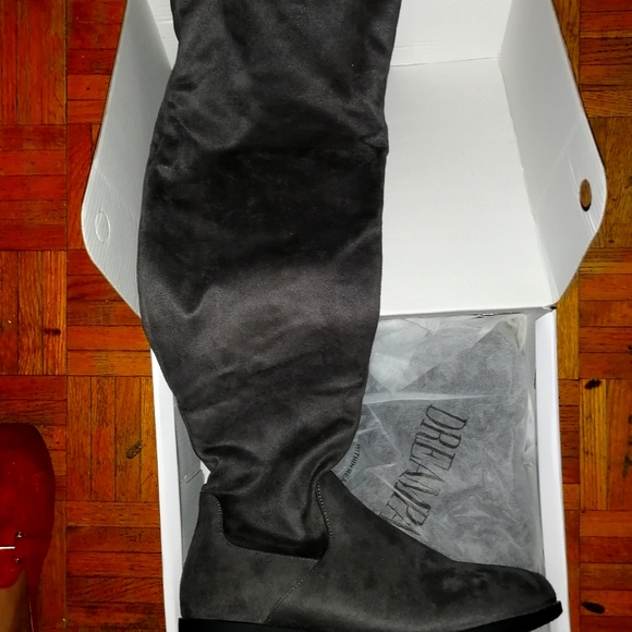 Faux suede thigh high boots(flats) 3 brand new pairs available - Picture 3 of 10